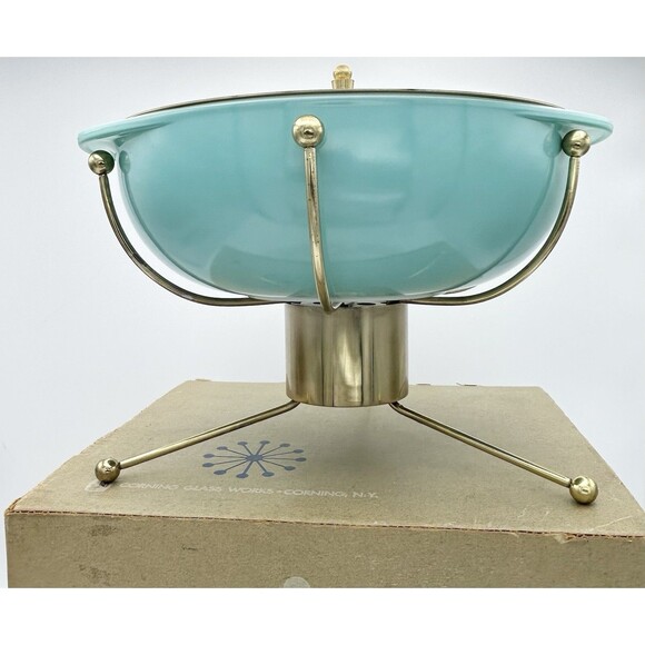 PYREX Other - Pyrex UFO Atomic Casserole & Warmer Original Box #924CM 2 Quart RARE 1950s